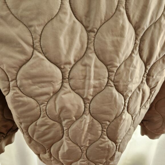 NEW Noisy May Quilted Oversized Jacket Womens M Green Maggy Snap Button Coat - Picture 10 of 14